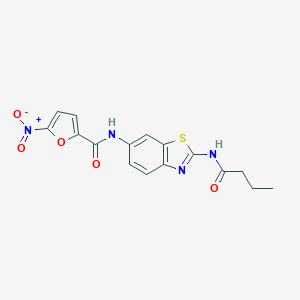 N-[2-(butanoylamino)-1,3-benzothiazol-6-yl]-5-nitrofuran-2-carboxamide