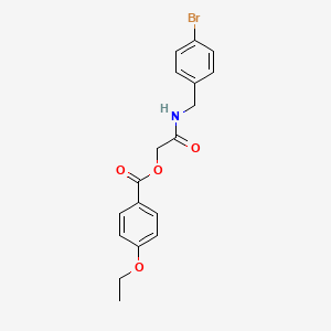 molecular formula C18H18BrNO4 B2795441 {[(4-Bromophenyl)methyl]carbamoyl}methyl 4-ethoxybenzoate CAS No. 1794931-23-9