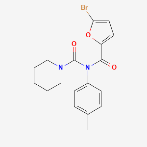 molecular formula C18H19BrN2O3 B2795462 N-(5-bromofuran-2-carbonyl)-N-(p-tolyl)piperidine-1-carboxamide CAS No. 899951-19-0
