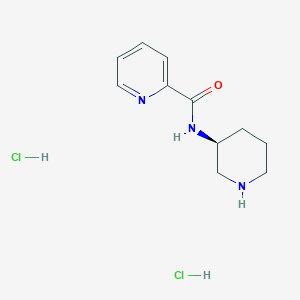 molecular formula C11H17Cl2N3O B2795481 (S)-N-(哌啶-3-基)吡啶-2-羧酰胺二盐酸盐 CAS No. 1349699-69-9