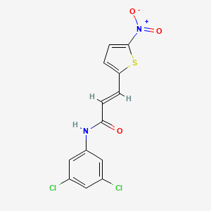 molecular formula C13H8Cl2N2O3S B2795495 (E)-N-(3,5-dichlorophenyl)-3-(5-nitrothiophen-2-yl)acrylamide CAS No. 476309-67-8