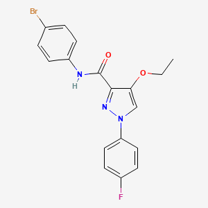 molecular formula C18H15BrFN3O2 B2795503 N-(4-bromophenyl)-4-ethoxy-1-(4-fluorophenyl)-1H-pyrazole-3-carboxamide CAS No. 1209990-34-0