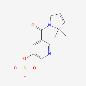 molecular formula C12H13FN2O4S B2795508 3-(5,5-Dimethyl-2H-pyrrole-1-carbonyl)-5-fluorosulfonyloxypyridine CAS No. 2418720-26-8