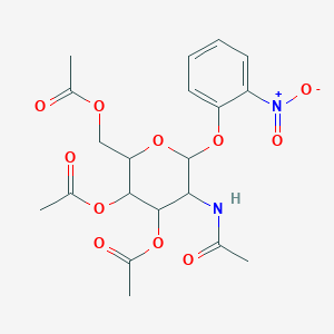 molecular formula C20H24N2O11 B2795519 [5-乙酰氨基-3,4-二乙酰氧基-6-(2-硝基苯氧基)氧杂环丙烷-2-基]甲基乙酸酯 CAS No. 1094684-49-7