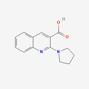 molecular formula C14H14N2O2 B2795520 2-(吡咯烷-1-基)喹啉-3-羧酸 CAS No. 1017199-72-2