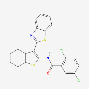 molecular formula C22H16Cl2N2OS2 B2795531 N-[3-(1,3-苯并噻唑-2-基)-4,5,6,7-四氢-1-苯并噻吩-2-基]-2,5-二氯苯甲酰胺 CAS No. 392246-51-4