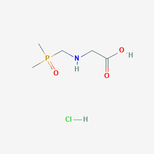 molecular formula C5H13ClNO3P B2795532 2-(Dimethylphosphorylmethylamino)acetic acid;hydrochloride CAS No. 139602-47-4