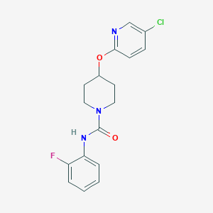 molecular formula C17H17ClFN3O2 B2795533 4-((5-氯吡啶-2-基)氧基)-N-(2-氟苯基)哌啶-1-甲酰胺 CAS No. 1448052-07-0