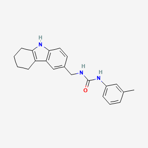 molecular formula C21H23N3O B2795541 1-((2,3,4,9-四氢-1H-咔唑-6-基)甲基)-3-(间甲苯基)脲 CAS No. 852140-78-4