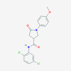 molecular formula C18H16Cl2N2O3 B279555 N-(2,5-dichlorophenyl)-1-(4-methoxyphenyl)-5-oxopyrrolidine-3-carboxamide 