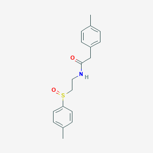 molecular formula C18H21NO2S B2795559 2-(4-Methylphenyl)-N-(2-((4-methylphenyl)sulfinyl)ethyl)acetamide CAS No. 477710-74-0