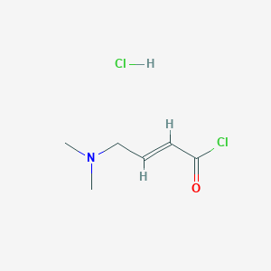 molecular formula C6H11Cl2NO B2795561 (E)-4-(二甲氨基)丁-2-烯酰氯盐酸盐 CAS No. 1055943-40-2
