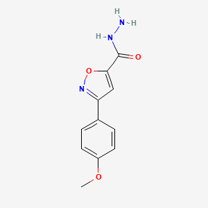 molecular formula C11H11N3O3 B2795572 3-(4-Methoxyphenyl)isoxazole-5-carbohydrazide CAS No. 890095-68-8