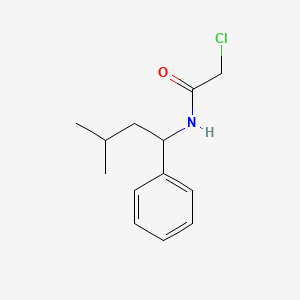 molecular formula C13H18ClNO B2795575 2-chloro-N-(3-methyl-1-phenylbutyl)acetamide CAS No. 852400-04-5