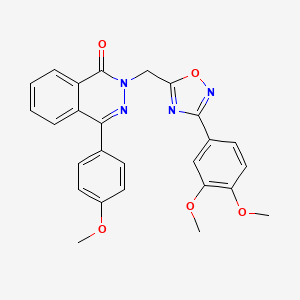 molecular formula C26H22N4O5 B2795583 2-((3-(3,4-dimethoxyphenyl)-1,2,4-oxadiazol-5-yl)methyl)-4-(4-methoxyphenyl)phthalazin-1(2H)-one CAS No. 1357979-47-5