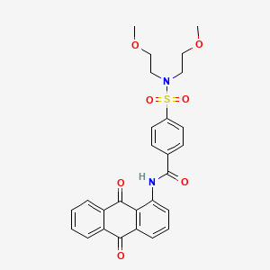 4-[bis(2-methoxyethyl)sulfamoyl]-N-(9,10-dioxoanthracen-1-yl)benzamide