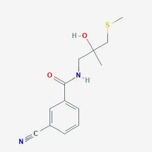 3-cyano-N-(2-hydroxy-2-methyl-3-(methylthio)propyl)benzamide