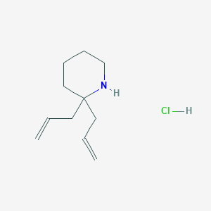 molecular formula C11H20ClN B2795591 2,2-Diallylpiperidine hydrochloride CAS No. 681283-71-6; 91355-50-9