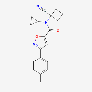 N-(1-Cyanocyclobutyl)-N-cyclopropyl-3-(4-methylphenyl)-1,2-oxazole-5-carboxamide