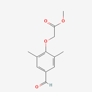 molecular formula C12H14O4 B2795610 甲基 2-(4-甲醛基-2,6-二甲基苯氧基)乙酸酯 CAS No. 241498-49-7
