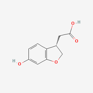 molecular formula C10H10O4 B2795619 (S)-2-(6-羟基-2,3-二氢苯并呋喃-3-基)乙酸 CAS No. 1380792-92-6