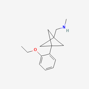 B2795621 1-[3-(2-Ethoxyphenyl)-1-bicyclo[1.1.1]pentanyl]-N-methylmethanamine CAS No. 2287284-02-8
