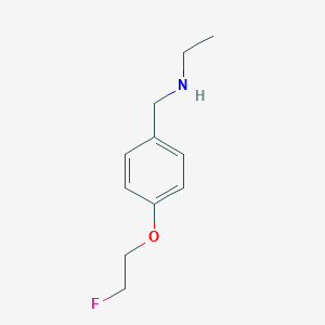 B2795625 N-[[4-(2-Fluoroethoxy)phenyl]methyl]ethanamine CAS No. 1513008-63-3