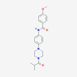 N-[4-(4-isobutyryl-1-piperazinyl)phenyl]-4-methoxybenzamide