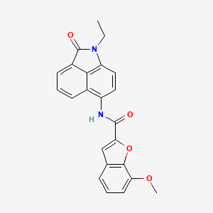 molecular formula C23H18N2O4 B2795633 N-(1-乙基-2-氧代-1,2-二氢苯并[cd]吲哚-6-基)-7-甲氧基苯并呋喃-2-甲酰胺 CAS No. 921568-35-6