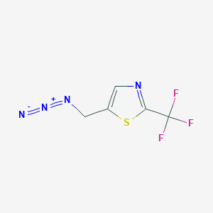molecular formula C5H3F3N4S B2795635 5-(叠氮甲基)-2-(三氟甲基)-1,3-噻唑 CAS No. 2416233-65-1