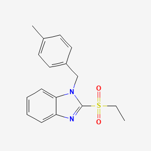 molecular formula C17H18N2O2S B2795644 2-(ethylsulfonyl)-1-(4-methylbenzyl)-1H-benzo[d]imidazole CAS No. 886924-29-4