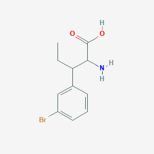 molecular formula C11H14BrNO2 B2795646 2-Amino-3-(3-bromophenyl)pentanoic acid CAS No. 2148666-95-7