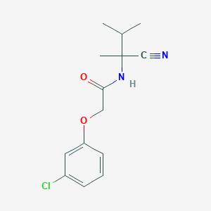 molecular formula C14H17ClN2O2 B2795648 2-(3-chlorophenoxy)-N-(2-cyano-3-methylbutan-2-yl)acetamide CAS No. 941110-44-7