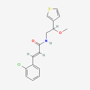 molecular formula C16H16ClNO2S B2795654 (E)-3-(2-chlorophenyl)-N-(2-methoxy-2-(thiophen-3-yl)ethyl)acrylamide CAS No. 1448140-00-8
