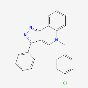 molecular formula C23H16ClN3 B2795658 5-(4-chlorobenzyl)-3-phenyl-5H-pyrazolo[4,3-c]quinoline CAS No. 866347-17-3