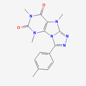 molecular formula C16H16N6O2 B2795669 1,3,5-Trimethyl-8-(4-methylphenyl)purino[8,9-c][1,2,4]triazole-2,4-dione CAS No. 569336-56-7