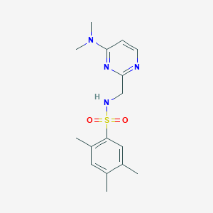 B2795681 N-((4-(dimethylamino)pyrimidin-2-yl)methyl)-2,4,5-trimethylbenzenesulfonamide CAS No. 1797978-56-3