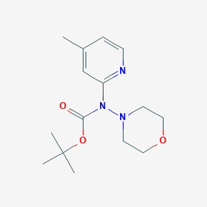 B2795699 Tert-butyl N-(4-methylpyridin-2-yl)-N-morpholin-4-ylcarbamate CAS No. 1260767-03-0