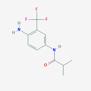 molecular formula C11H13F3N2O B027957 N-[4-Amino-3-(trifluoromethyl)phenyl]-2-methylpropanamide CAS No. 39235-51-3