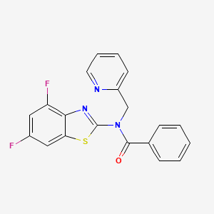 molecular formula C20H13F2N3OS B2795735 N-(4,6-二氟苯并[d]噻唑-2-基)-N-(吡啶-2-基甲基)苯甲酰胺 CAS No. 941926-51-8