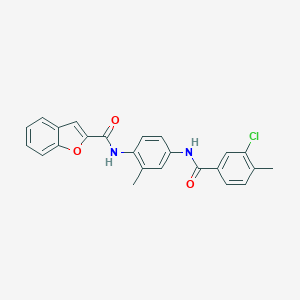 N-{4-[(3-chloro-4-methylbenzoyl)amino]-2-methylphenyl}-1-benzofuran-2-carboxamide
