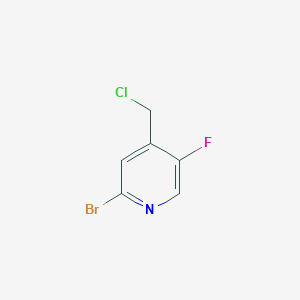 molecular formula C6H4BrClFN B2795740 2-Bromo-4-(chloromethyl)-5-fluoropyridine CAS No. 1227493-80-2