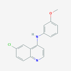 molecular formula C16H13ClN2O B2795746 6-氯-N-(3-甲氧基苯基)喹啉-4-胺 CAS No. 955282-15-2