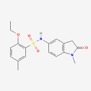 molecular formula C18H20N2O4S B2795753 2-ethoxy-5-methyl-N-(1-methyl-2-oxoindolin-5-yl)benzenesulfonamide CAS No. 921787-70-4