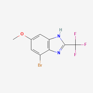 molecular formula C9H6BrF3N2O B2795755 4-溴-6-甲氧基-2-(三氟甲基)苯并咪唑 CAS No. 1980045-57-5