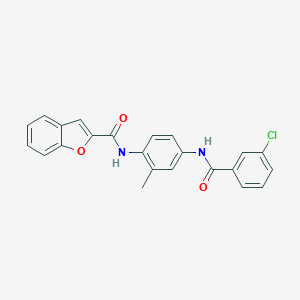 N-{4-[(3-chlorobenzoyl)amino]-2-methylphenyl}-1-benzofuran-2-carboxamide