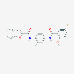 N-{4-[(5-bromo-2-methoxybenzoyl)amino]-2-methylphenyl}-1-benzofuran-2-carboxamide