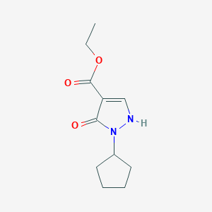 molecular formula C11H16N2O3 B2795782 Ethyl 1-cyclopentyl-5-hydroxy-1H-pyrazole-4-carboxylate CAS No. 1547888-86-7