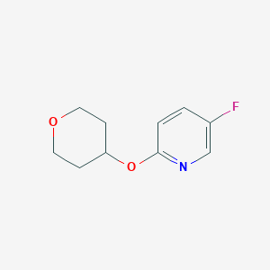 molecular formula C10H12FNO2 B2795798 5-氟-2-(氧杂环戊-4-基氧基)吡啶 CAS No. 2201691-62-3