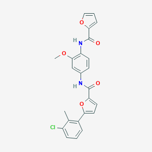 5-(3-chloro-2-methylphenyl)-N-[4-(2-furoylamino)-3-methoxyphenyl]-2-furamide